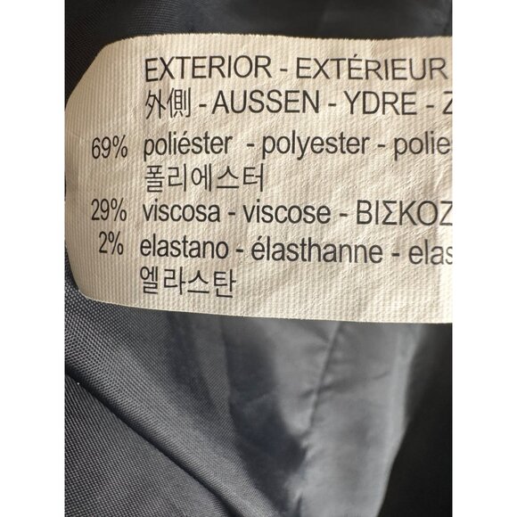 2/$30 ZARA Size 2 Basic Collection Blazer Jacket Dark Navy/Gray - Picture 10 of 14